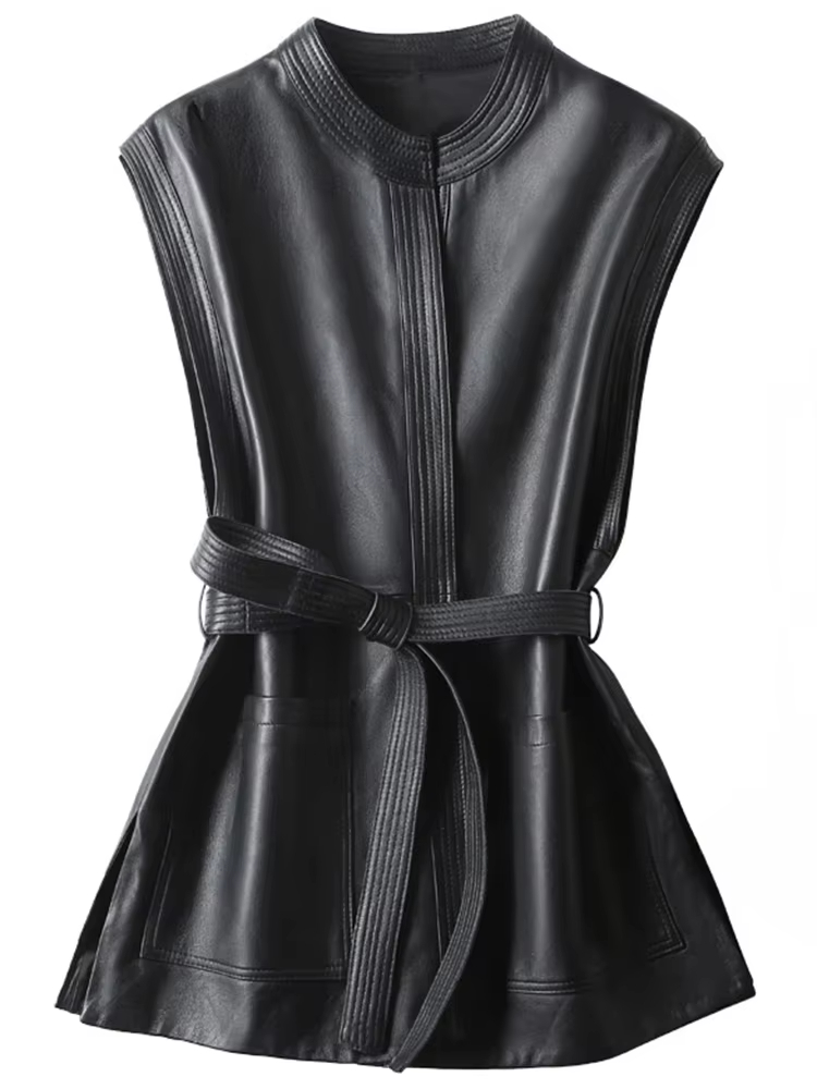 Women Streetwear Brand - Spring Autumn Black Soft Pu Leather