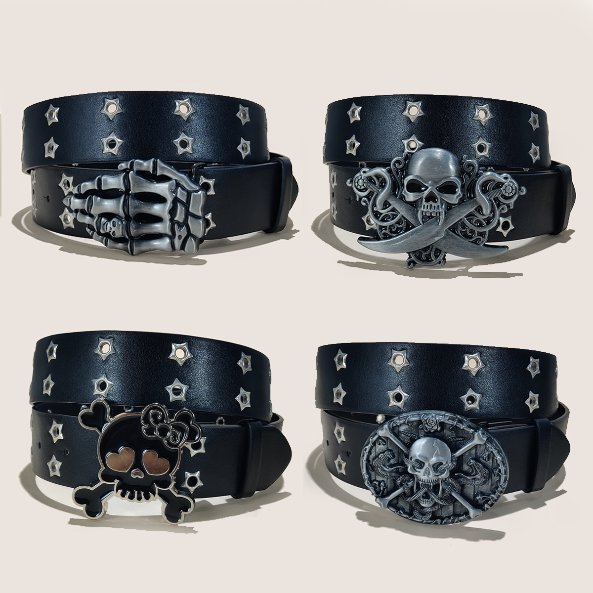 Gothic Men's Belts High-end Lu - Streetwear Brand Belts 评论和价格