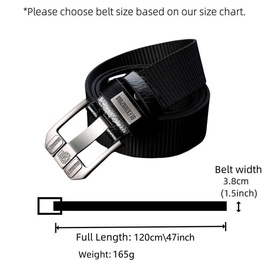 Men Pin Buckle Belt Canvas Bel - Off White Belt 评论和价格